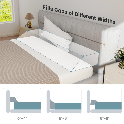 Giantex King Bed Wedge Pillow with Tablet Pillow Stand Side Pockets Support for Back Grey