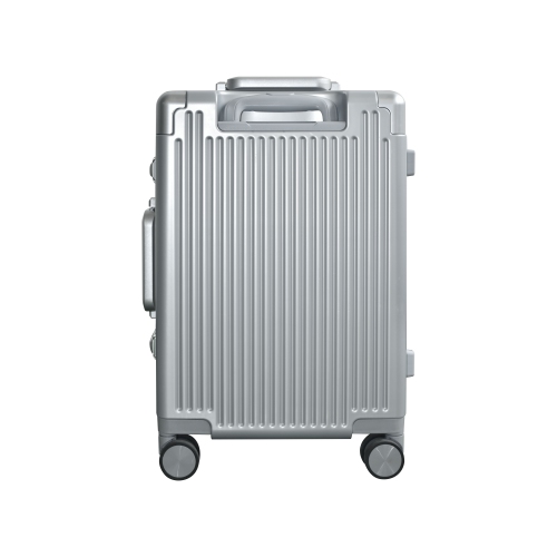 Novogogo Aluminum Carry On Luggage | Silver Expandable Hardside Luggage | Suitcase with Wheels, 22-Inch Spinner with Four Spinner Wheels |