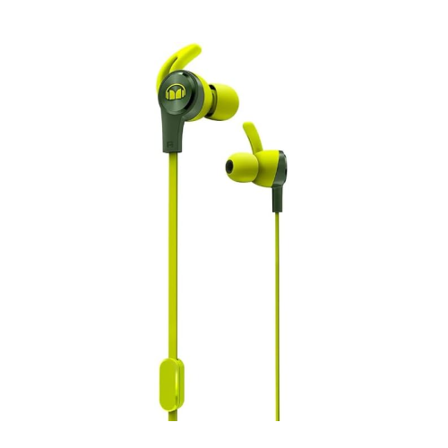 MONSTER  Brand New- Isport Achieve Wired In-Ear Sport Earbud Headphones With Microphone (Green)