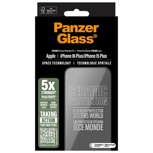 Protecteur d'écran en verre de PanzerGlass pour iPhone 16 Plus
