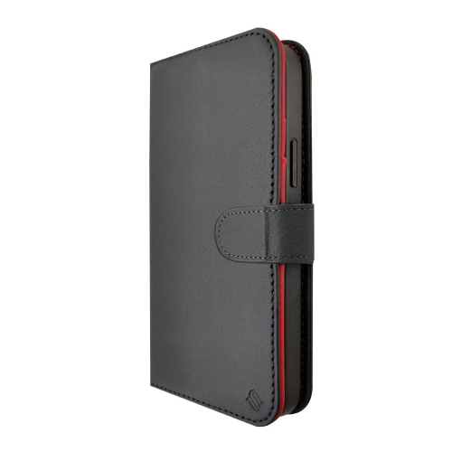 Uunique London Nutrisiti 2-in-1 Eco Leather iPhone: 15 Plus, 14 Plus Plastic Fitted Folio Case – Black