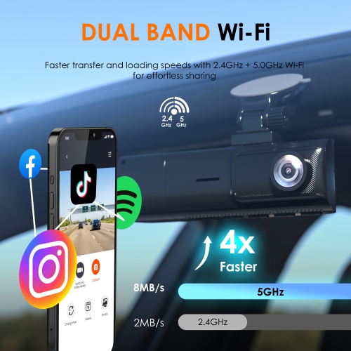 Caméra de tableau de bord R316 3 canaux 2,5K+1080p+1080p de Rexing avec Wi-Fi et GPS