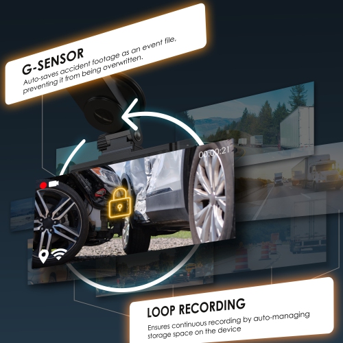 Caméra de tableau de bord R316 3 canaux 2,5K+1080p+1080p de Rexing avec Wi-Fi et GPS