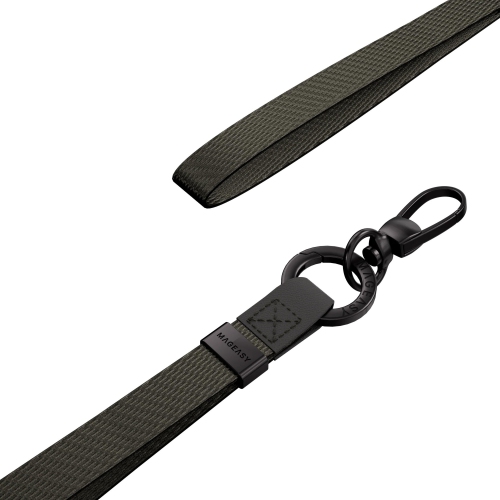 MAGEASY Wrsit Strap nan Plastic Fitted Hard Shell Case – Gray