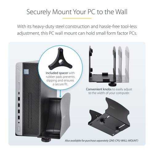 Startech Monitor Mount & Keyboard Tray, Standing Desk w/PC Bracket Wall Mount Workstation -