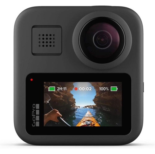 GoPro MAX — étanche 360 + caméra traditionnelle à écran tactile sphérique 5,K30 vidéo HD 16,6&nbsp;Mpx 360 photos 1080p Live Streaming Stabilization