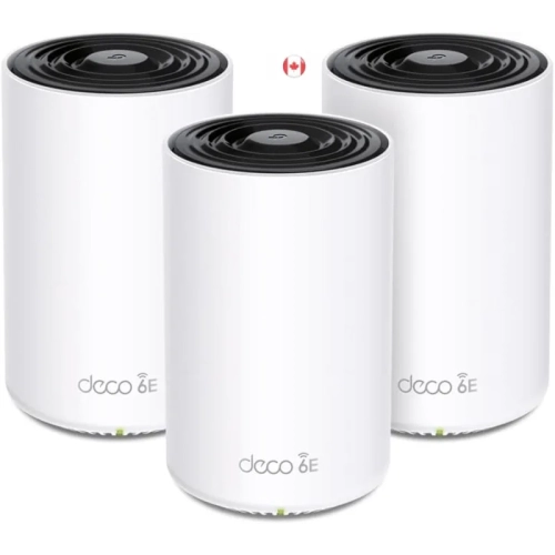 Deco AXE5400 Tri-Band WiFi 6E Mesh System - 3-Pack, Covers Up to 7,200 Sq.Ft, Replaces WiFi Router and Extender, AI-Driven Mesh with New 6GHz Band