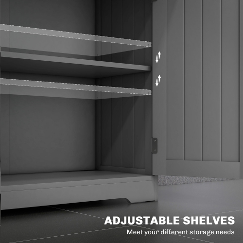 Armoire de rangement autonome pour salle de bain Kleankin, armoire de plancher pour salle de bain avec 2 tiroirs, tablette réglable, pour salon ou