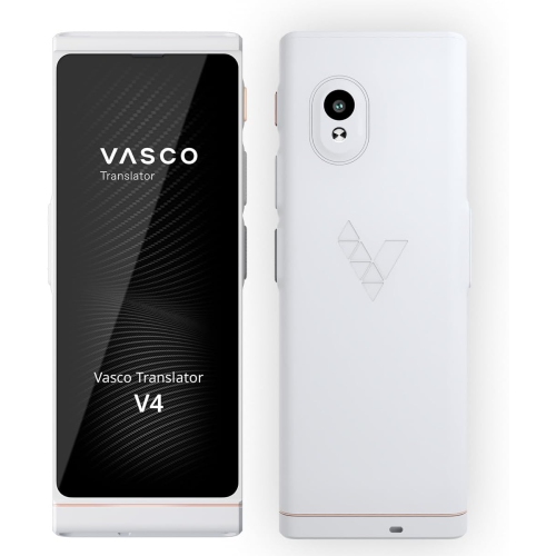 Vasco V4 Language Translator Device | 108 Languages | Free Lifetime Internet in Almost 200 Countries | Pearl White