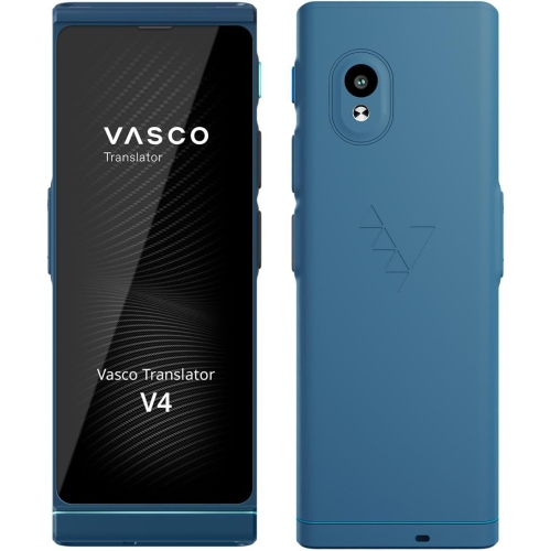 Vasco V4 Language Translator Device | 108 Languages | Free Lifetime Internet in Almost 200 Countries | Cobalt Blue