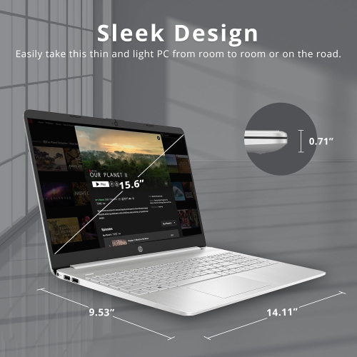 HP 15.6"HD Laptop Computer, Intel Core i3-1125G4, 256GB SSD, 8GB RAM, Intel UHD Graphics, HD Audio, Win 10, 32GB Hotface USB Card by HP - Refurbished condition - Image 8
