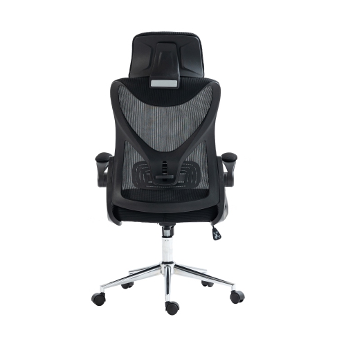 Techni Mobili Essential Ergonomic Office Chair with Headrest & Lumbar Support-Black