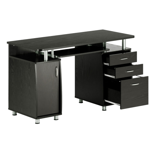 Techni Mobili Complete Workstation Computer Desk with Storage- Espresso