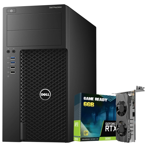 Remis à neuf - PC de jeu tour T3620 de Dell | RTX 3050 6 Go | Intel i5 | 16 Go RAM | SSD NVMe 2 To | Windows 10 Pro - Noir