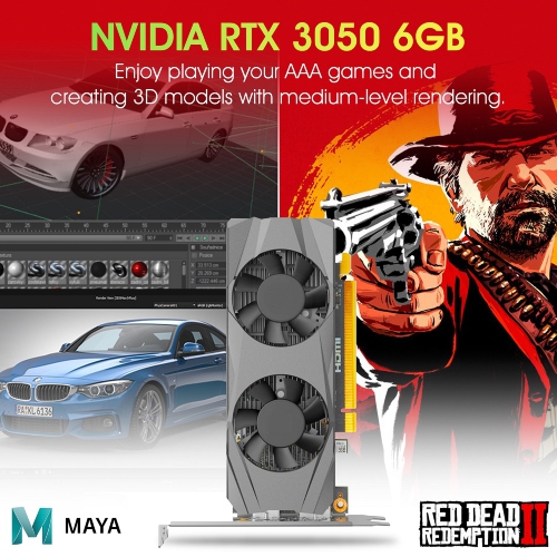 Dell Gaming PC - RTX 3050 6GB, Intel Core i5, 32GB Memory, 1TB SSD, Win 10 Pro, Black + Keyboard & Mouse, RGB by DELL - Refurbished condition - Image 6