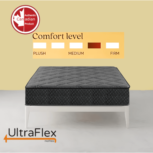 Ultraflex SleepScape luxe hybride : Matelas haute performance écologique avec soutien postural et conception hypoallergénique certifié CertiPUR-US®