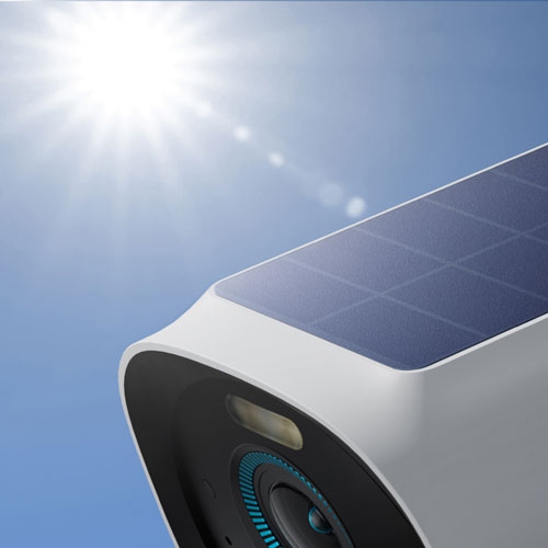 Boîte ouverte - caméra de surveillance extérieure sans fil Ultra HD 4K eufyCam 3 d'eufy avec panneau solaire - Ensemble de 3
