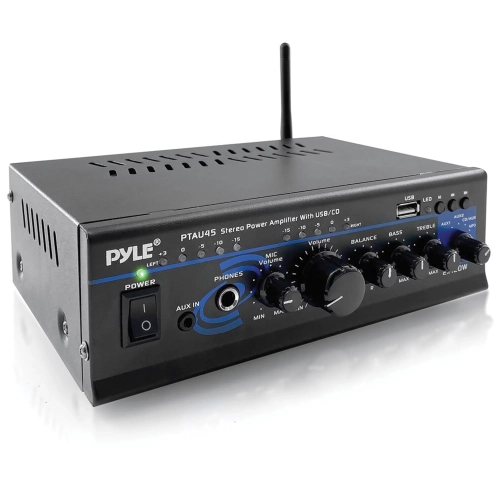 Pyle PTAU45 Bluetooth Home Audio 2 x 120 Watt 2 Channel Power Amplifier Receiver