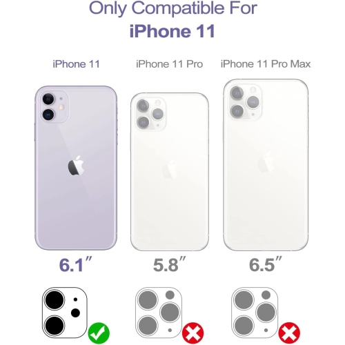 XCRS – Étui robuste à double couche pour Apple iPhone 11, 6,1 po, 2019, robuste, étui Tuff