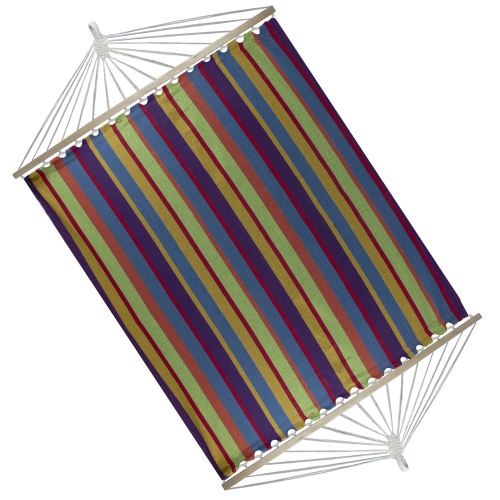 Hamac double en coton rayé pour deux personnes - 76 x 59 po