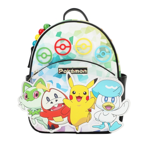 Pokémon Scarlet and Violet Starters Rubber Badges 11" Mini Backpack