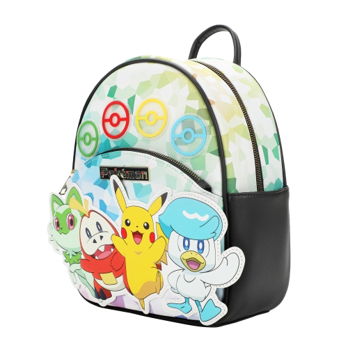 Pokémon Scarlet and Violet Starters Rubber Badges 11" Mini Backpack
