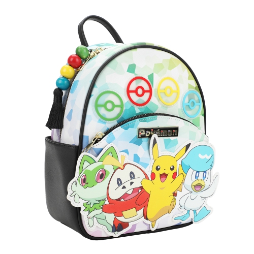 Pokémon Scarlet and Violet Starters Rubber Badges 11" Mini Backpack