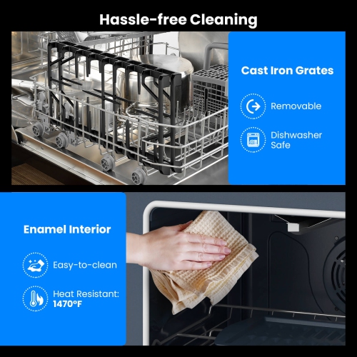 Costway 30" Natural Gas Range 120V with 5 Burners Cooktop & 4.55 Cu.Ft. Convection Oven