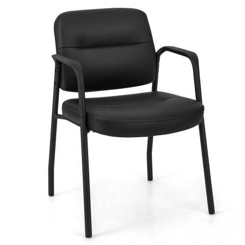 Costway Waiting Room Chair No Wheels Set of 2 with Integrated Armrests for Reception