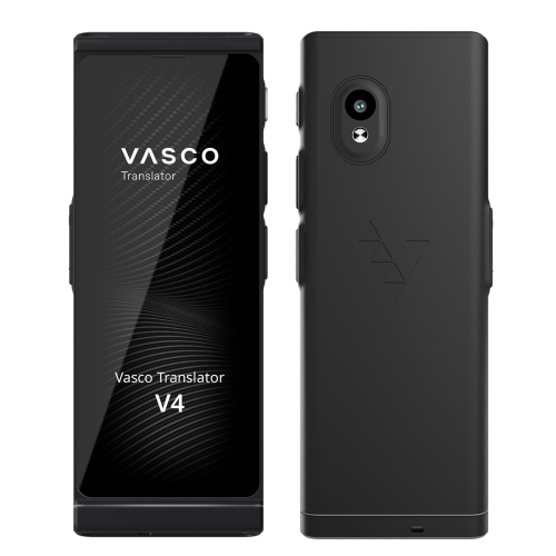 Vasco V4 Language Translator Device | 108 Languages | Free Lifetime Internet in Almost 200 Countries | Black Onyx