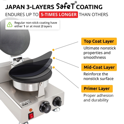 Machine à cornets gaufrés AP-598 | Machine à cornets à crème glacée électrique | Acier inoxydable | Antiadhésif | Commande manuelle | 110&nbsp;V