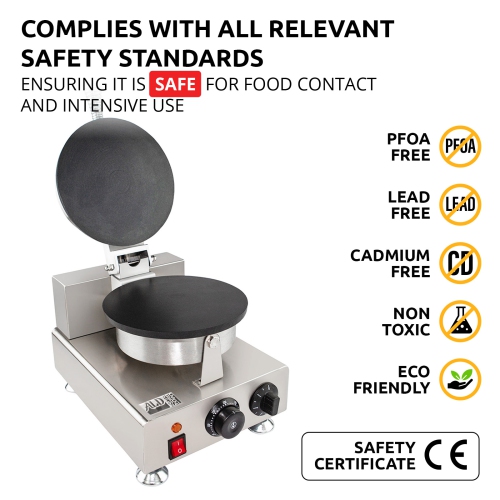 Machine à cornets gaufrés AP-598 | Machine à cornets à crème glacée électrique | Acier inoxydable | Antiadhésif | Commande manuelle | 110&nbsp;V