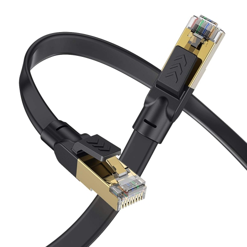 UNKNOWN  Cat 8 Ethernet Cable 30Ft, Flat Cat8 Ethernet Internet Cable High Speed 40GBps 2000Mhz Flat Internet Network