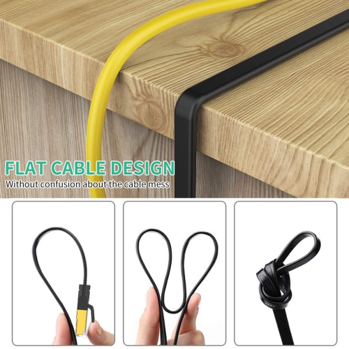 Cat 8 Ethernet Cable 30ft, Flat CAT8 Ethernet Internet Cable High Speed 40Gbps 2000MHz Flat Internet Network