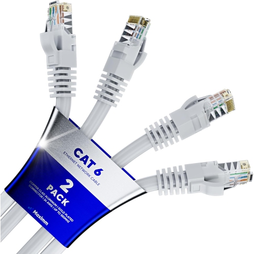 Cat 6 Ethernet Cable 25 Ft, Cat6 Cable, LAN Cable, Internet Cable and Network Cable - UTP (White)