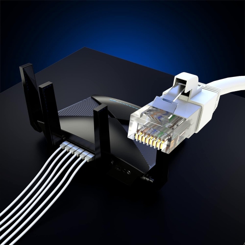 Cat 6 Ethernet Cable 25 Ft, Cat6 Cable, LAN Cable, Internet Cable and Network Cable - UTP (White)