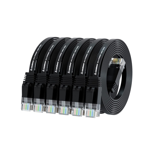 UNKNOWN  Cat 6 Ethernet Cable 5Ft 6Pack (At A Cat5E Price But Higher Bandwidth) Cat6 Internet Network Cables - Flat Ethernet