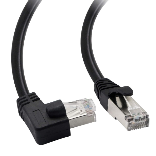 Cat5 Ethernet Cable,RJ45 Male to Male 90 Degree Internet Network LAN Cable Patch Cord for PC, Router, Modem, Printer,