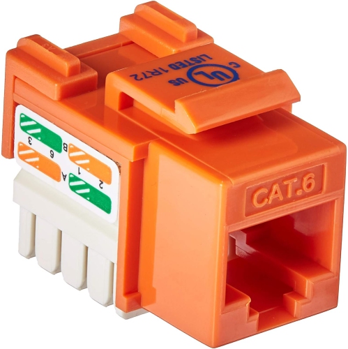UNKNOWN  Cat6 Channel Certified Keystone Jack Cable In Orange