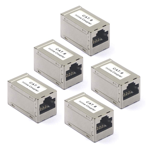 UNKNOWN  Rj45 Cat6 Coupler Shielded, Ethernet Cable Extender Cat6/cat5E/cat5 Inline Coupler Poe Female to Female
