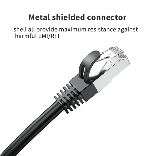 90 Degree Cat 6 Ethernet Cable Shielded Left Angle & Right Angle CAT6 Network Cable RJ45 gigabit Internet