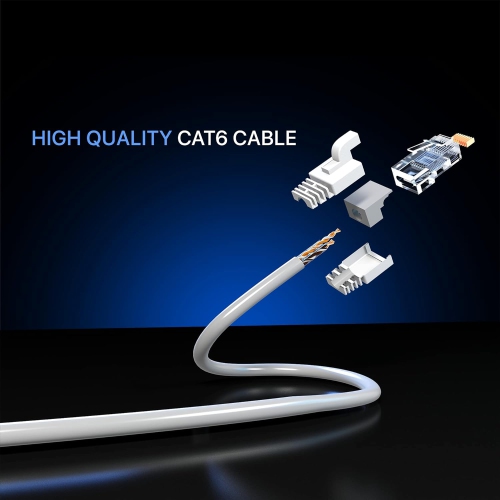 Cat 6 Ethernet Cable 4 Ft, Cat6 Cable, LAN Cable, Internet Cable, Patch Cable and Network Cable - UTP