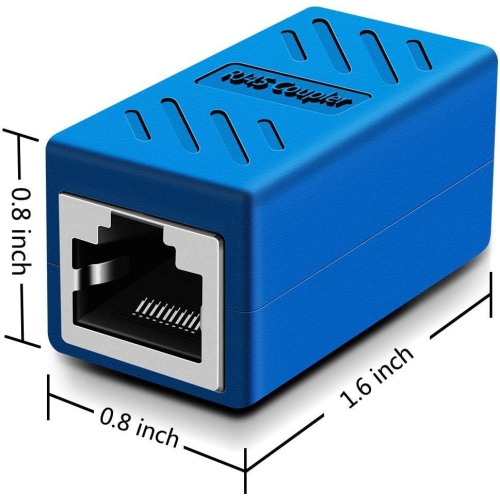 RJ45 Coupler, Ethernet Extension, Network Connectors for Cat7/Cat6/Cat5e/Cat5 Ethernet Cable - Network Cable Coupler