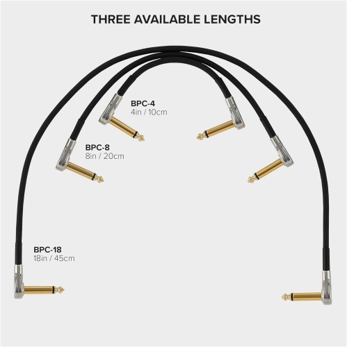 4 Inch – Space-Saving Pedal Patch Cable with Slimline Pancake Plugs for pedalboards