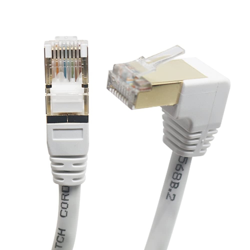Cat6 Câble Ethernet 90 degrés vers le bas à angle droit, Cat6 câble Ethernet à angle droit