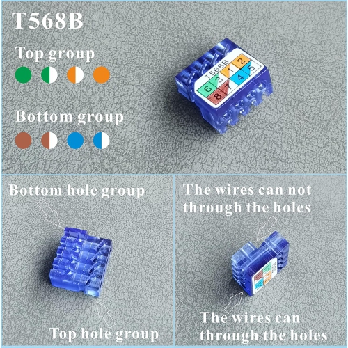 CAT7 connecteurs Ethernet RJ45, pointe blindée sans outil vers le bas du câble réseau CATC 6 A/CAT6/CAT5E/CAT5, sans sertir mâle