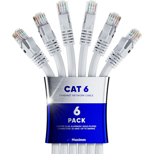 Cat 6 Ethernet Cable 5 Ft, Cat6 Cable, LAN Cable, Internet Cable, Patch Cable and Network Cable - UTP