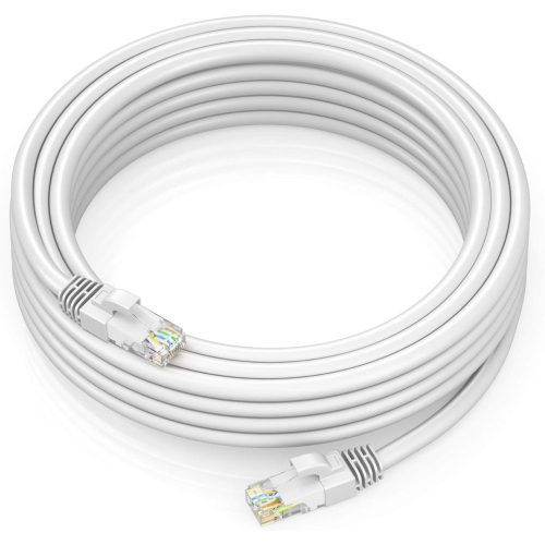 UNKNOWN  Cat 6 Ethernet Cable 50 Ft, Cat6 Cable, LAN Cable, Internet Cable And Network Cable - Utp (White)