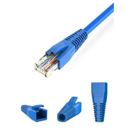 UNKNOWN  Rj45 Ethernet Network Cable Strain Relief Boot Fits Cat6 Cat6E Cat7 Cat7E Cat8, Rj45 Color Coded Cable