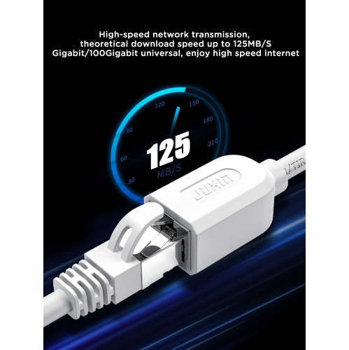 Ethernet Extension Cable White 10FT, CAT6 UTP Ethernet RJ45 Extension Male/Female Patch Cords for Router Modem